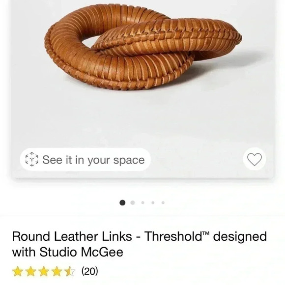 NWT STUDIO MCGEE LEATHER LINKS - Picture 4 of 4